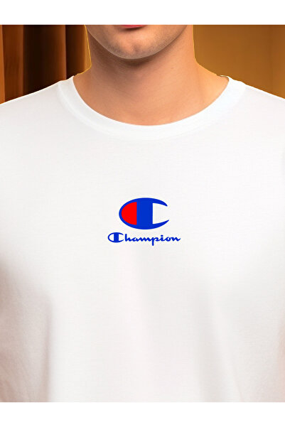 Free Tarz Champion Printed Blue New Design White T-Shirt