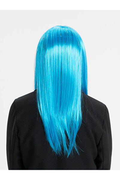 Genel Markalar HarmonyAura Açık Mavi Renk Uzun Düz Parti Peruğu