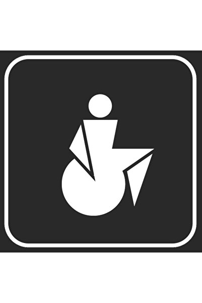 TELLGRAF Disabled Toilet Themed Directional Sticker Set (10X10 cm 10 Pieces)