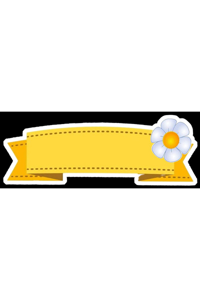 TELLGRAF مجموعة ملصقات الأسماء ذات الطابع الزهري (3 × 8 سم، 24 قطعة)