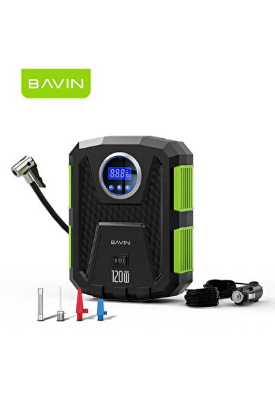 Bavin 12V Portable Digital Tire Inflator with 150 PSI High-Speed Air Compressor and Built-in LED Light