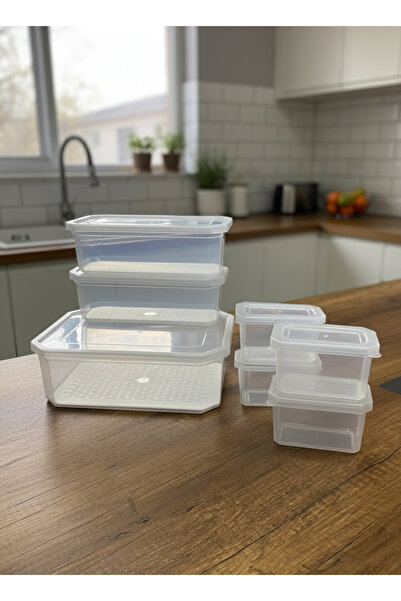 Vienev 7-Piece Storage Container Set with Strainers | 1X5Lt - 2X1.75Lt - 4X360Ml
