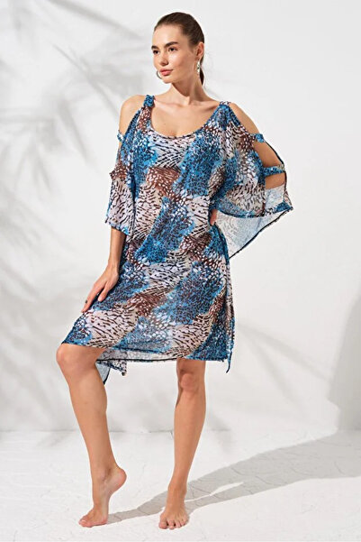 Dorelux Ocean Sleeve Band Detailed Tunic Pareo Dlx-231802