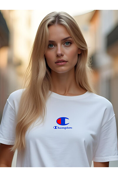 Free Tarz Champion Printed Blue New Design White T-Shirt