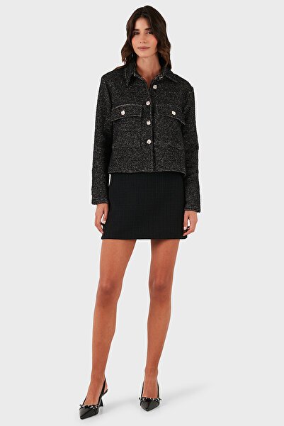 Via Dante Βαμβακερό πουκάμισο με κανονική εφαρμογή με γιακά μπουφάν JACKET 268755199W