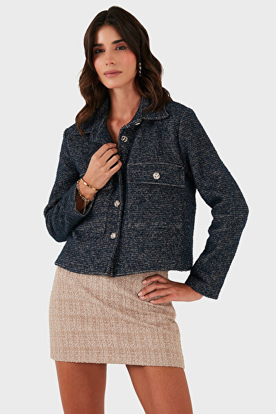 Via Dante Βαμβακερό πουκάμισο με κανονική εφαρμογή με γιακά μπουφάν JACKET 268755199W