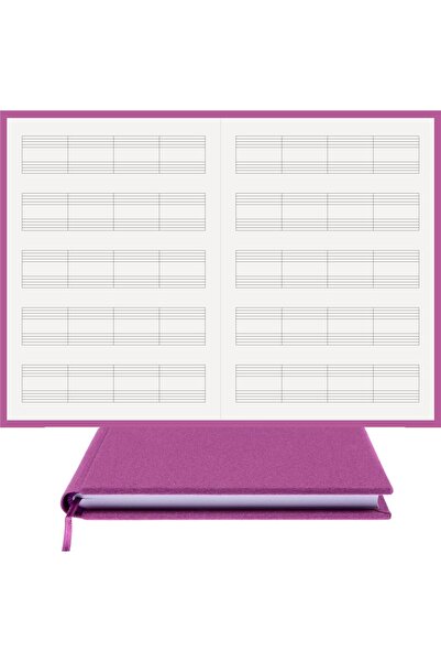 BİDEFTER Piano Notebook (No Key) 100% Handmade, Hand Stitched – 2026 Collection – Viscose Fabric Bound – A/4