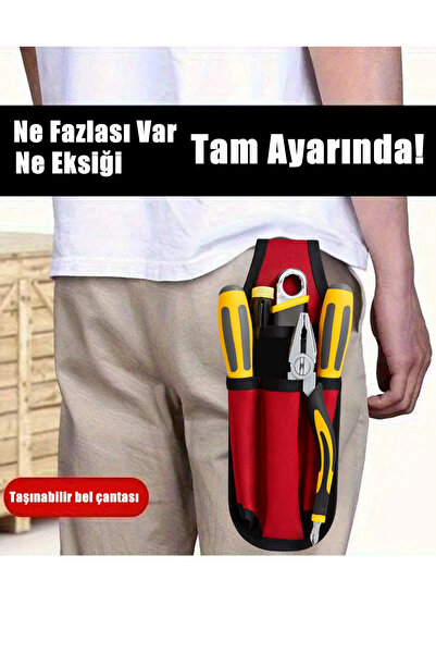 Satış Diyarı Waist Type Hardware Bag, Cloth Tool Bag, Tool Bag, with Belt Clip, for Craftsmen and Technicians