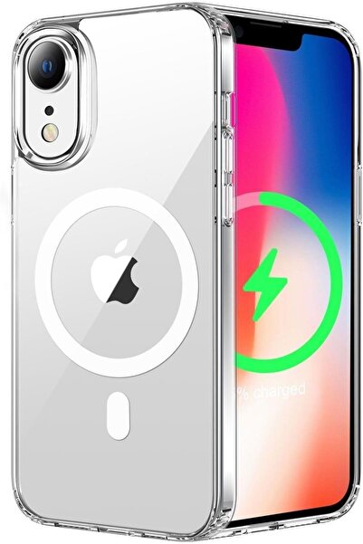 ENNAR Apple iPhone XR Uyumlu MageSafe Şeffaf Silikon Kılıf