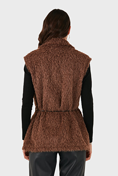 Via Dante Γούνινο γιλέκο Regular Fit διπλό πέτο με λεπτομέρεια με κορδόνια στο γιακά ΓΙΛΕΚΟ 68821807