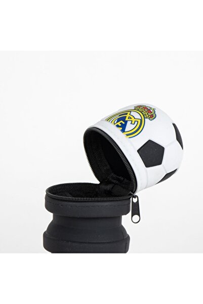 Real Madrid Silicone pencil case with 1 compartment, unequipped, white and black