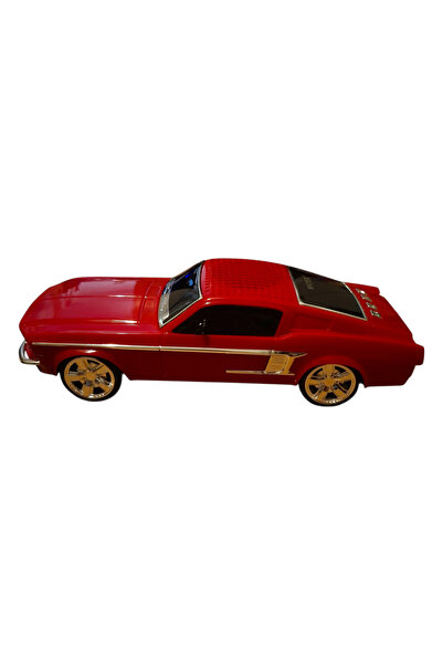 Vision XXI Masina Ford Mustang 1967 Fastback, Cu RadioFM, Boxa 10W,Cablu USB,Bluetooth Wireless, 25 cm, rosie