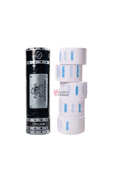 Barbertime Paper collars for barbershops, white, set of 5 rolls