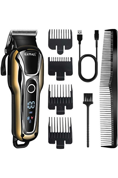 Kemei ماكينة قص الشعر للرجال KM-1990 ماكينة تشذيب احترافية لاسلكية