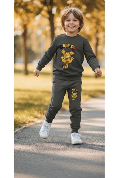 KOKOŞ BEBEK Carfield Boys' Tracksuit Set - Age 2/8 - 31558