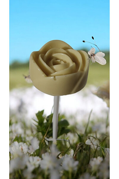 shop Lolipop çikolata gül şeklinde: beyaz çikolata 5 adet