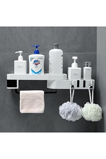 Arabest Expandable Shower Caddy Bathroom Shelf,Wall Mounted Kitchen Spice Rack,4 Clear Adhesive Stickers