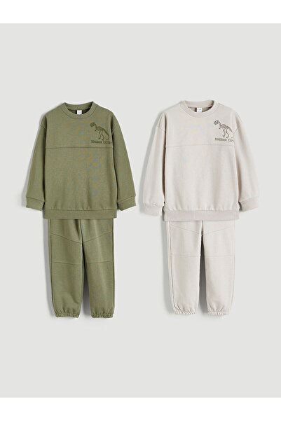 LC Waikiki Özmarka New Season Crew Neck Printed Boys' Set of 2