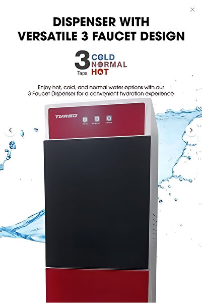 TURBO Turbo 2-in-1 Water Dispenser with Bottom Refrigerator – Hot/Cold/Normal. TURBO… The Choice You Build Confidence.