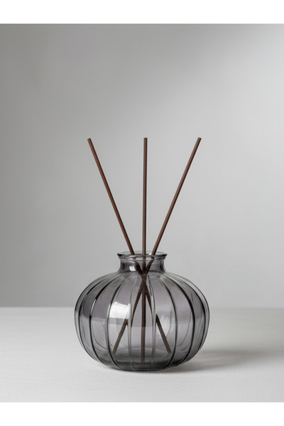 YNSK Luxury | 3-Piece Minimalist Decor Glass Vase - Smoked