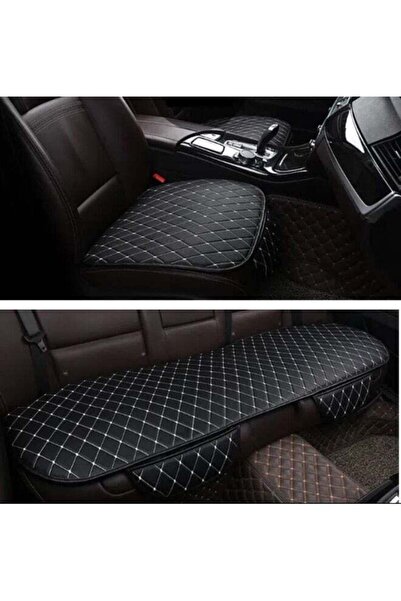 Generic 3PCS Front Lower Car Seat Cushion Cover - Anti-Slip Wrap Around, Fits 95% Vehicles (Black)