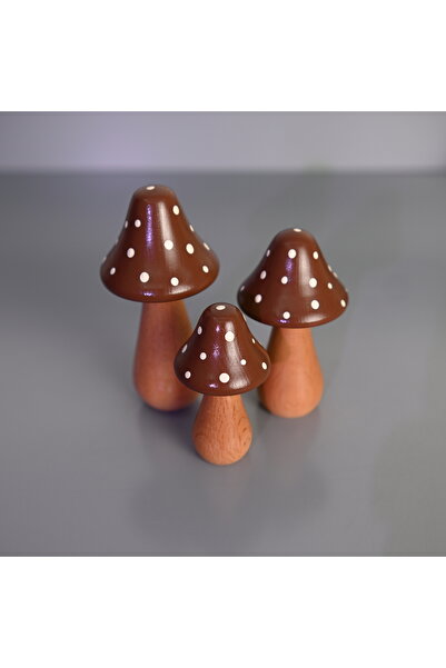 Zyt Tasarım Ahşap Mantar Dekor Şans Mantarı