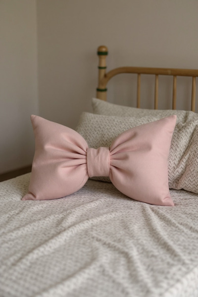 canbow وسادة زخرفية كبيرة الحجم بتصميم فيونكة، وسادة قماشية مزينة بفيونكة مع ...