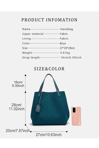 chch Womens Handbag Large Capacity Shopping Tote Simple Casual Commuter Bag