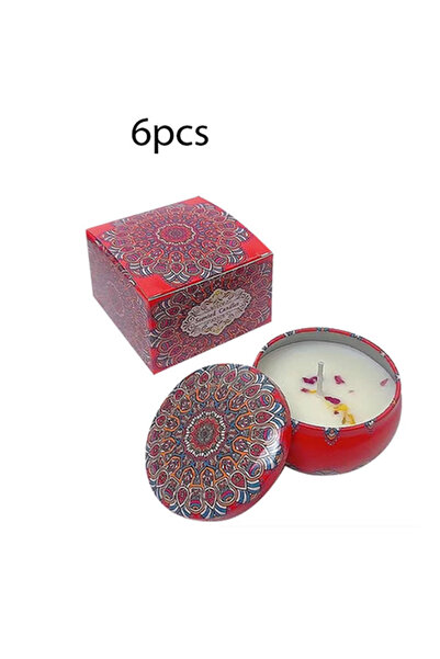 EHOME 6pcs Rose Scented Candles, Aromatherapy Candles For Home, Ong Burn Scented Candles With Lid