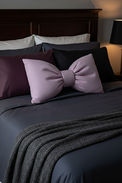 canbow وسادة زخرفية كبيرة الحجم بتصميم فيونكة، وسادة قماشية مزينة بفيونكة مع حشوة داخلية