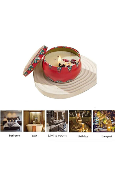 EHOME 6pcs Rose Scented Candles, Aromatherapy Candles For Home, Ong Burn Scented Candles With Lid