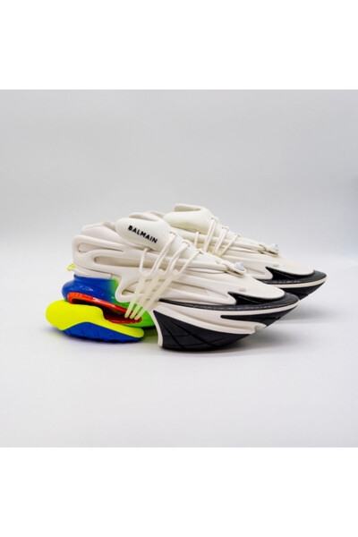 BALMAIN UNICORN COLOUR-BLOCK SNEAKERS