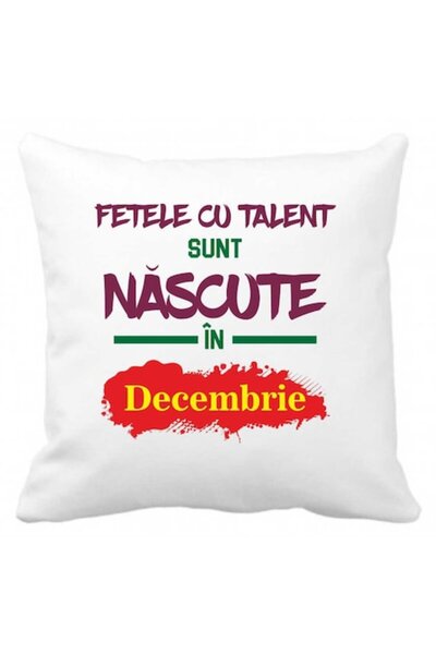CRD PRINT Pernă personalizată cu textul „fetele cu talent se nasc în...”, 40 ...