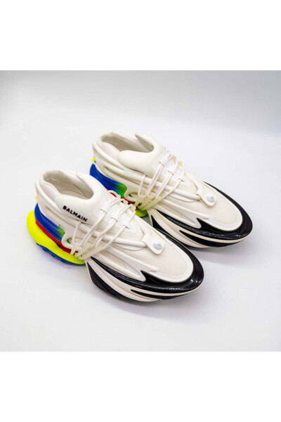 BALMAIN UNICORN COLOUR-BLOCK SNEAKERS