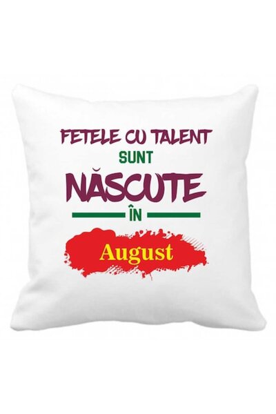 CRD PRINT Pernă personalizată cu textul „fetele talentate se nasc în”, 40 x 4...