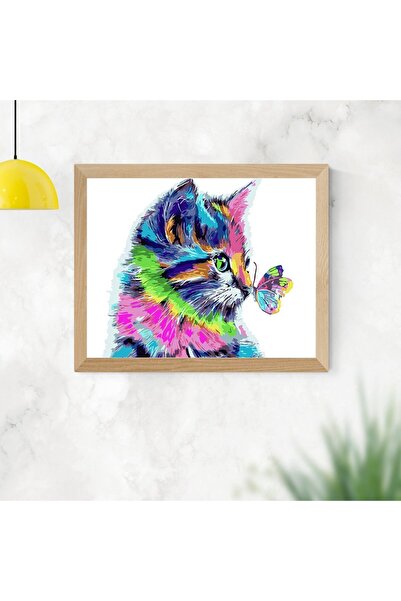 Pictorul Fericit Cat Simplicity - Pictură pe numere