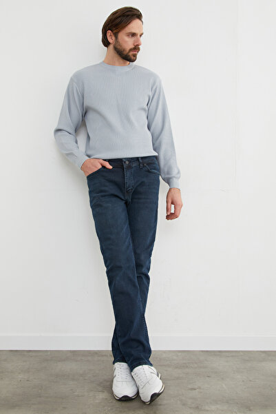 Fulla Moda Ίσιο τζιν παντελόνι με φερμουάρ