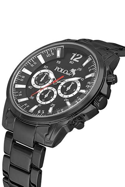 Poloair Sports Case Men's Wristwatch Black Color Pl-7033E1X