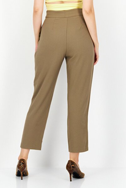 NA-KD Women Plain Straight Leg Pants, Tan