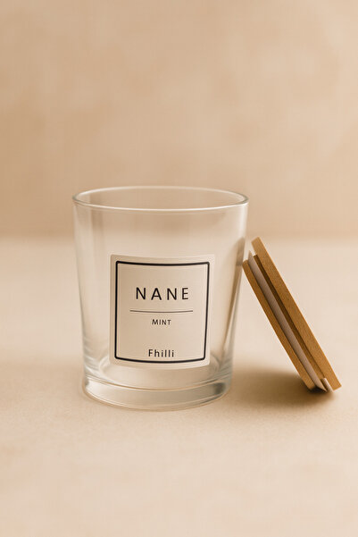 Fhilli Nova - 4-Piece Bamboo Vacuum Lid Glass Storage Container Spice Jar Set with Label Gift 350 ml