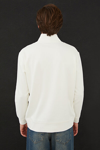 Fulla Moda Ribbed Half-Zip Sweatshirt