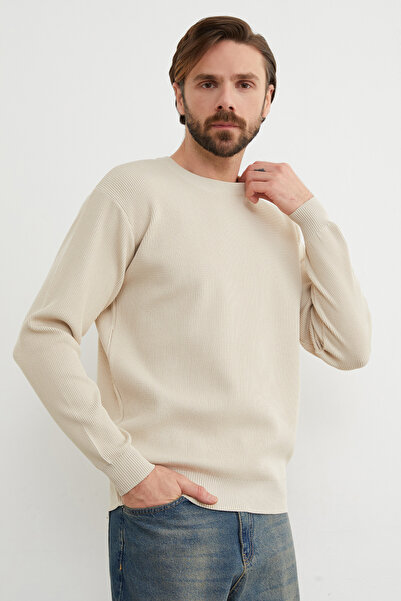 Fulla Moda Basic Crew Neck Knitwear Sweater