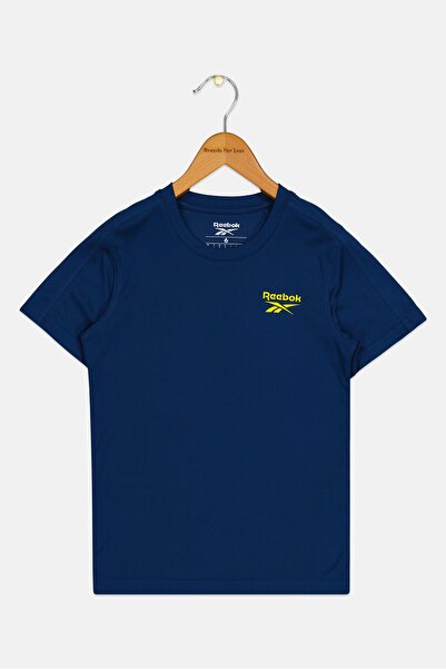 Reebok Kids Boy Sportswear Fit Short Sleeve Training T-Shirt, Navy