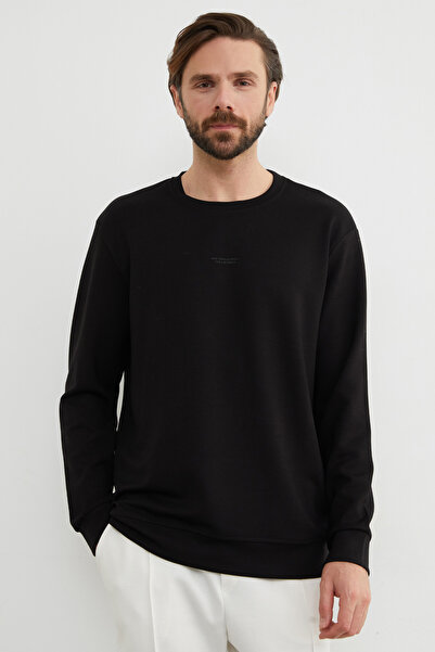 Fulla Moda Basic Crew Neck Modal Fabric Sweatshirt