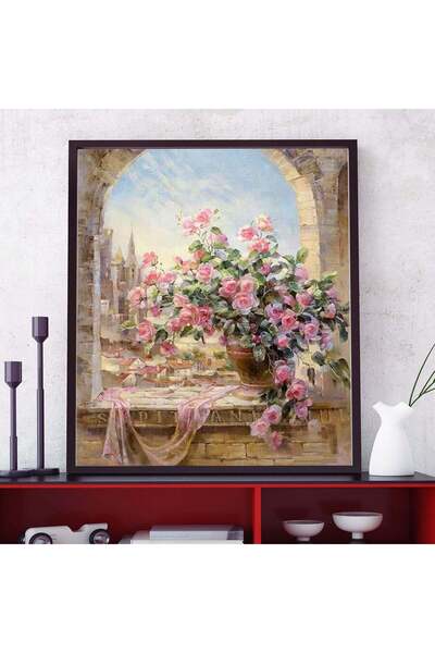 Pictorul Fericit Pink Roses - Pictură pe numere