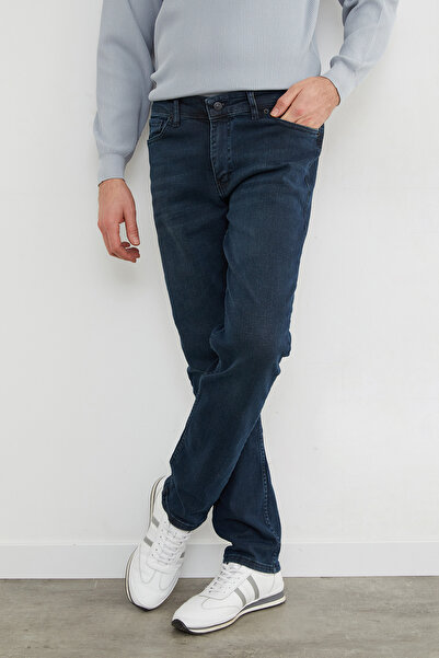 Fulla Moda Ίσιο τζιν παντελόνι με φερμουάρ