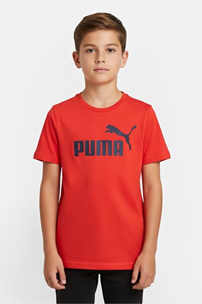 Puma Kids Boy Sportswear Fit Short Sleeve Outdoor T-shirt, Red