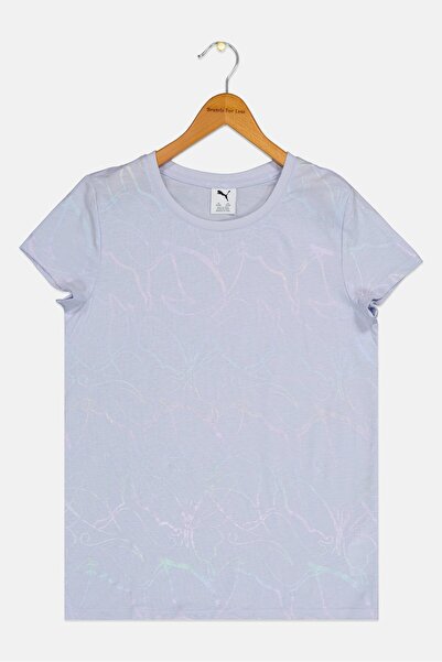 Puma Kids Girl Sportswear Fit Short Sleeve Outdoor Top, Lavender