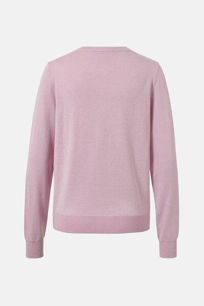 Tchibo Women Round Neck Textured Cardigan, Purple