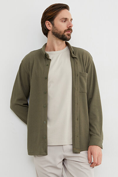 Fulla Moda Jacquard Single Pocket Shirt